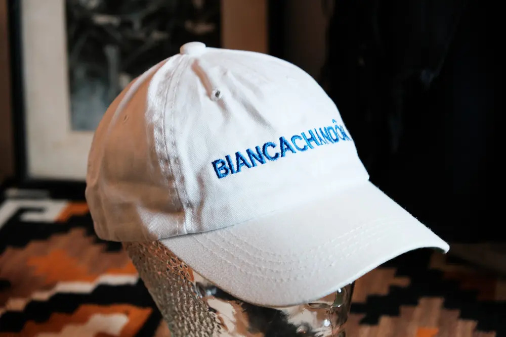 Bianca Chandon Embroidered Logo Dad Cap in White